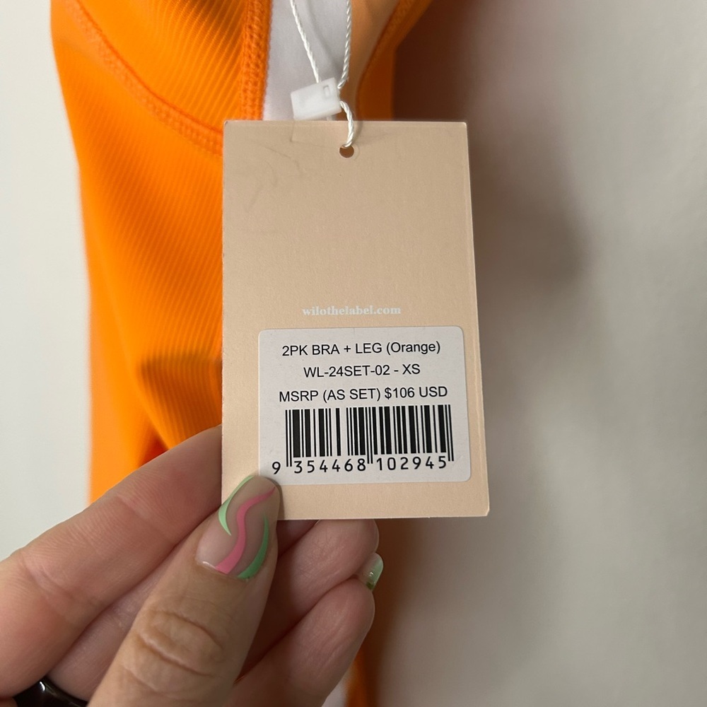 NWT WILO The Label Athletic Leggings Orange - Picture 8 of 8